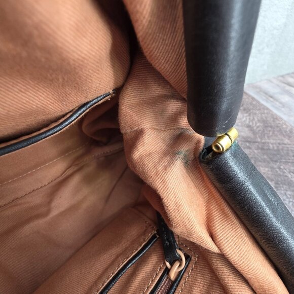 HOBO Adalyn Frame Shoulder Bag Black Leather Soft Hinge Close Boho Single Strap - Picture 11 of 15